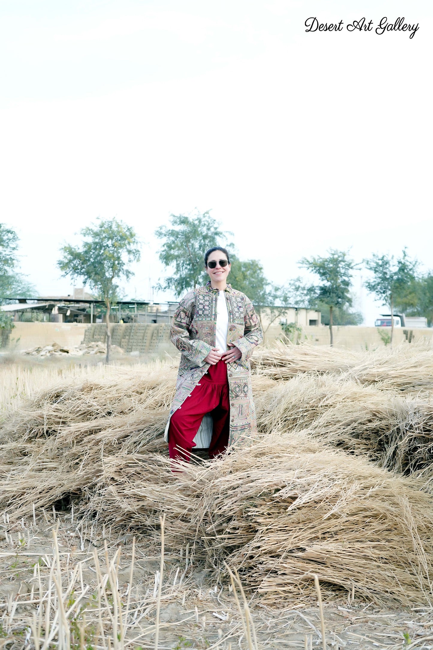 Mukka Embroidery Zari Long Jacket