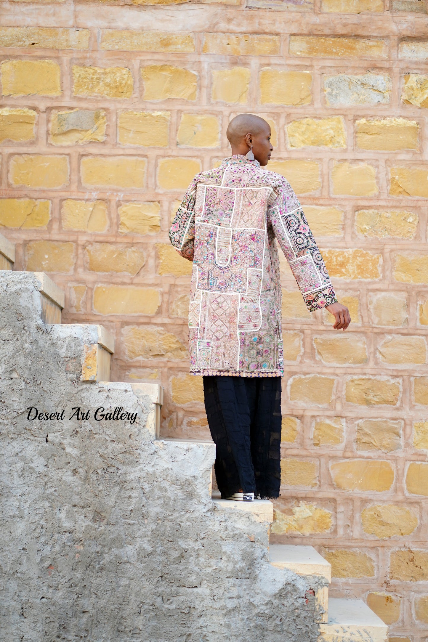 Mukka Embroidery Zari Long Jacket