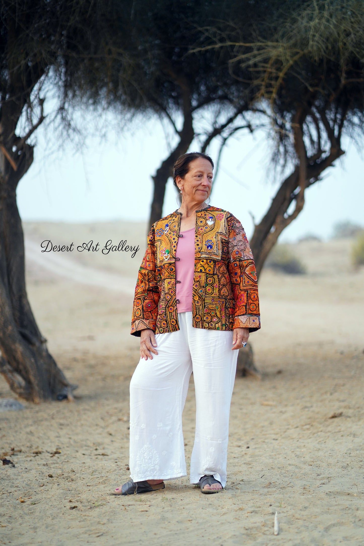 Mukka Embroidery Zari Jacket