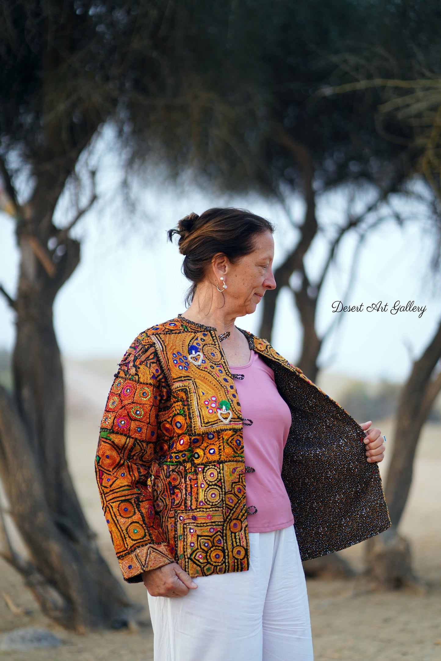 Mukka Embroidery Zari Jacket