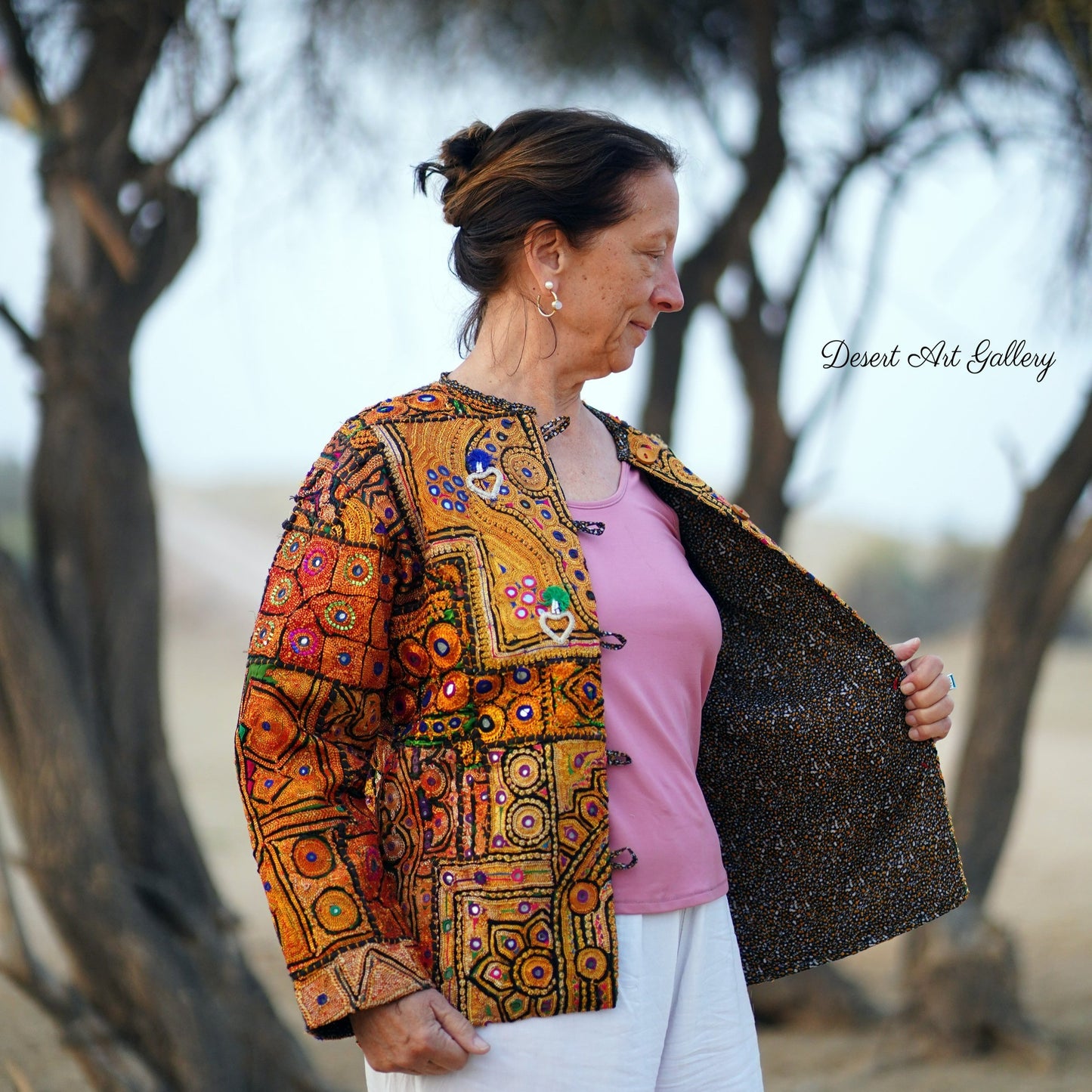 Mukka Embroidery Zari Jacket