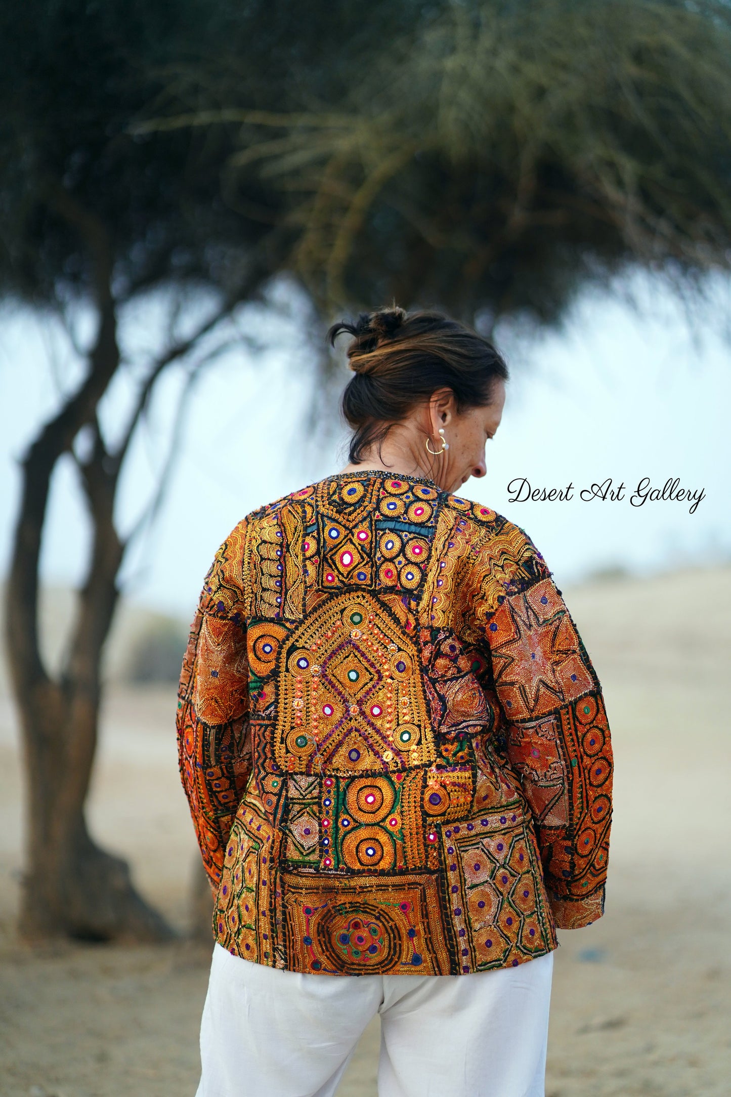 Mukka Embroidery Zari Jacket