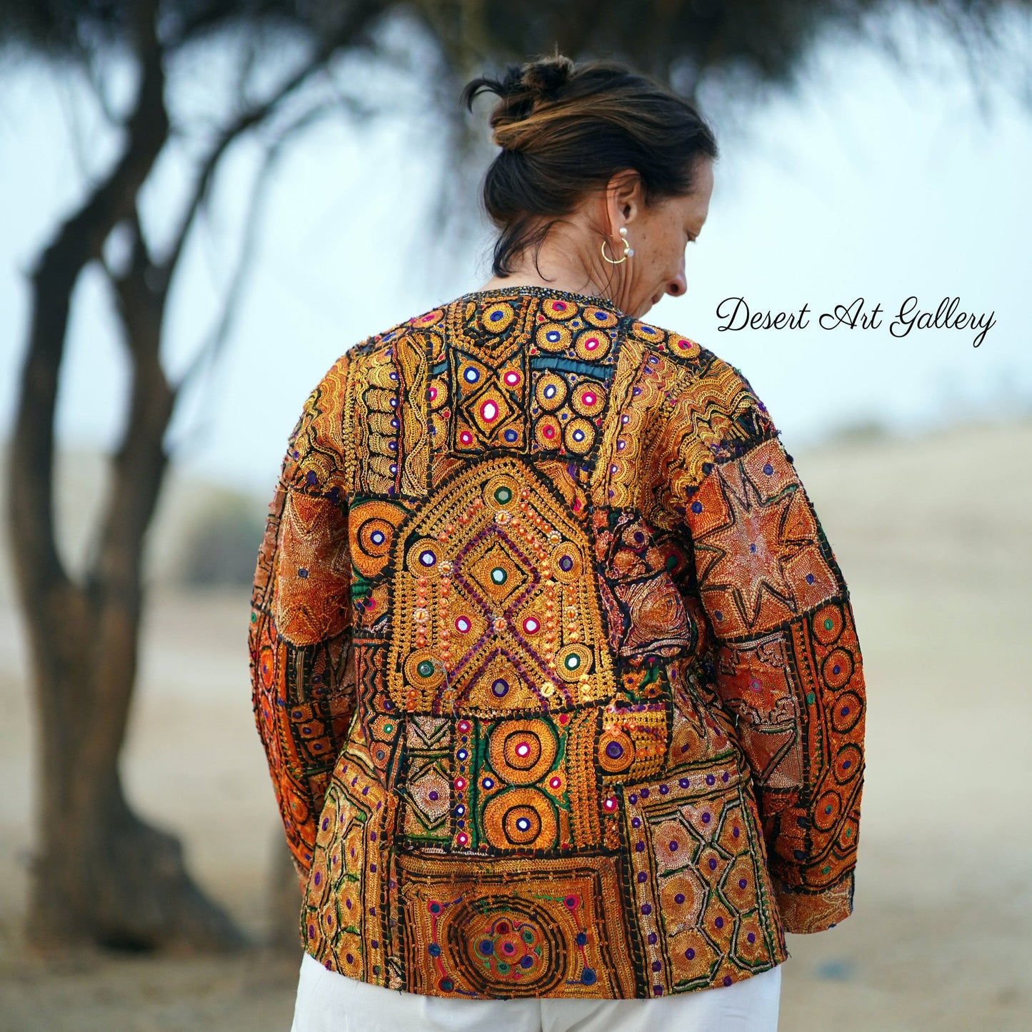 Mukka Embroidery Zari Jacket