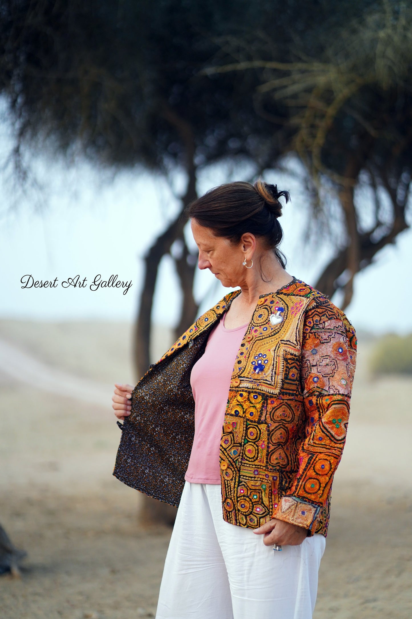 Mukka Embroidery Zari Jacket