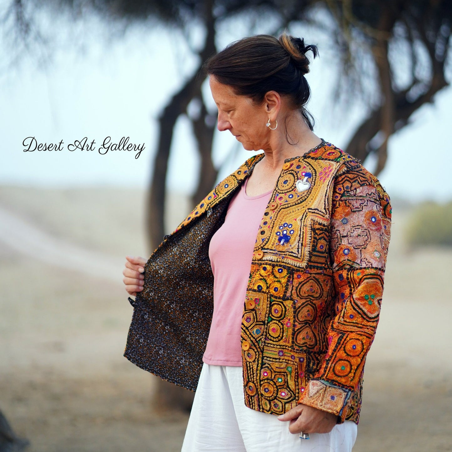 Mukka Embroidery Zari Jacket