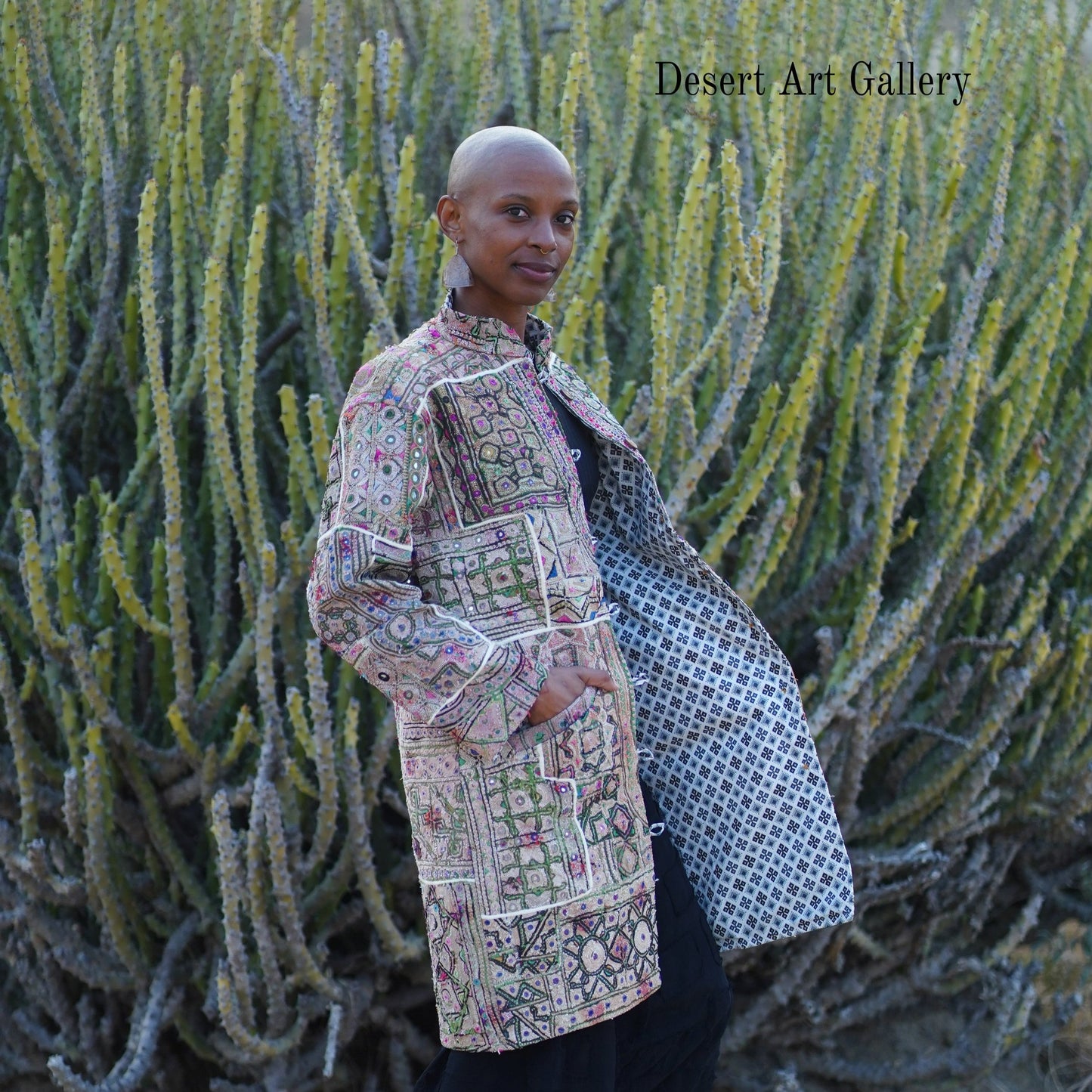 Mukka Embroidery Zari Long Jacket