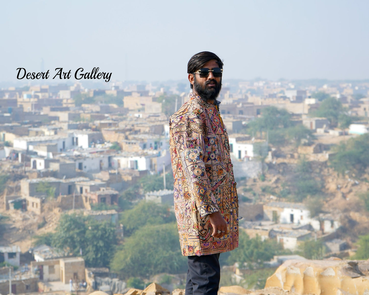 Mukka Embroidery Zari Long Jacket