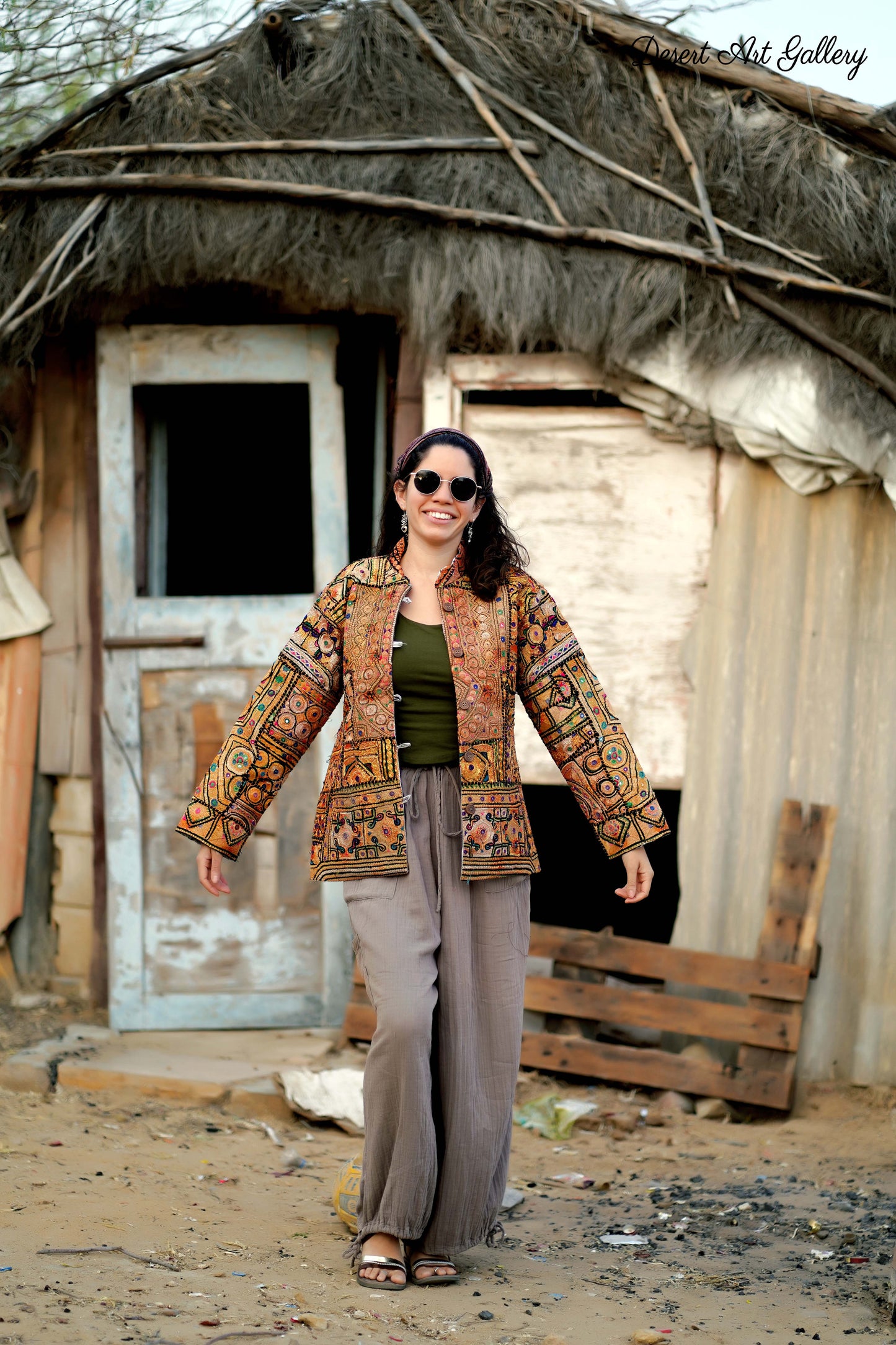 Mukka Embroidery Zari Jacket