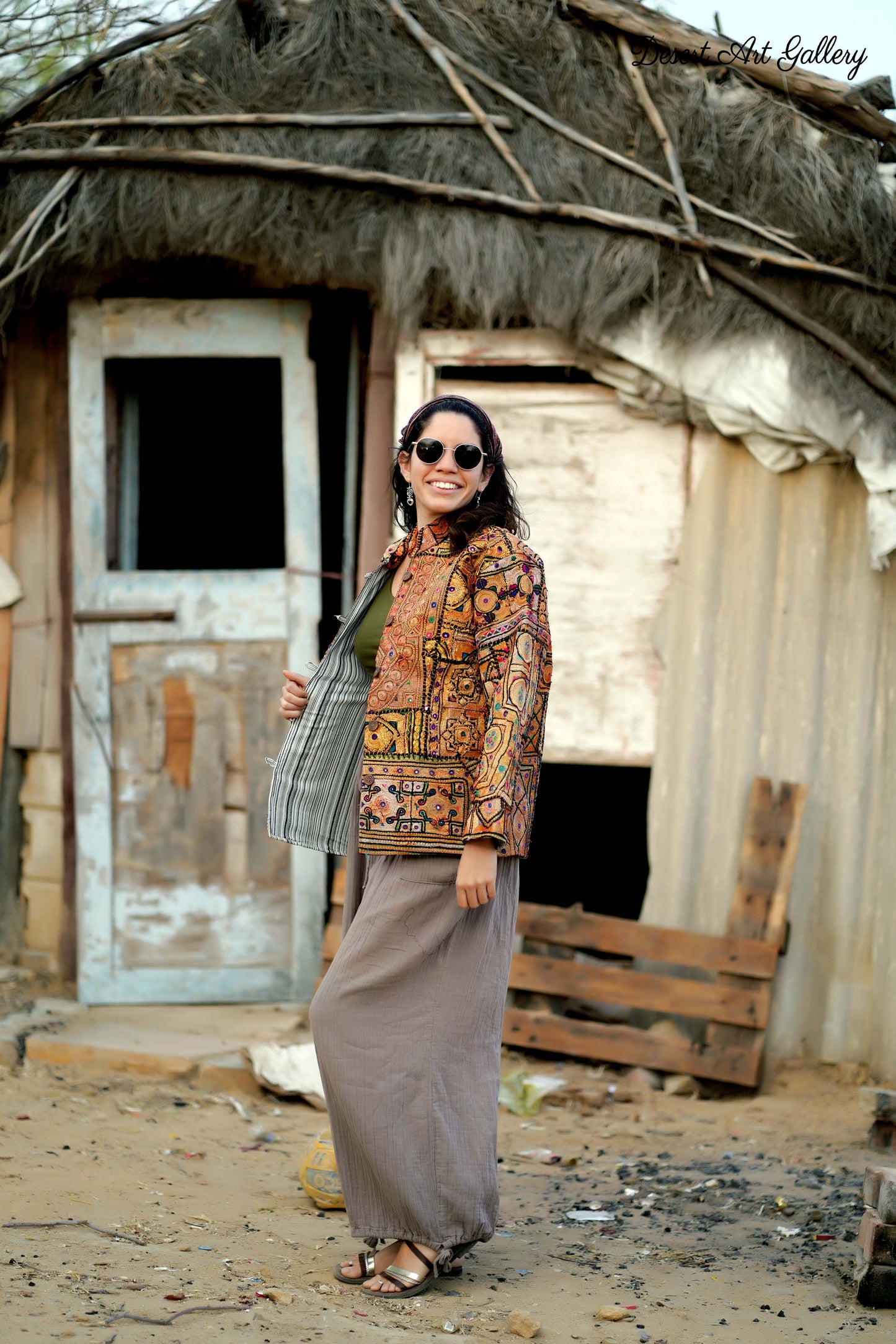Mukka Embroidery Zari Jacket