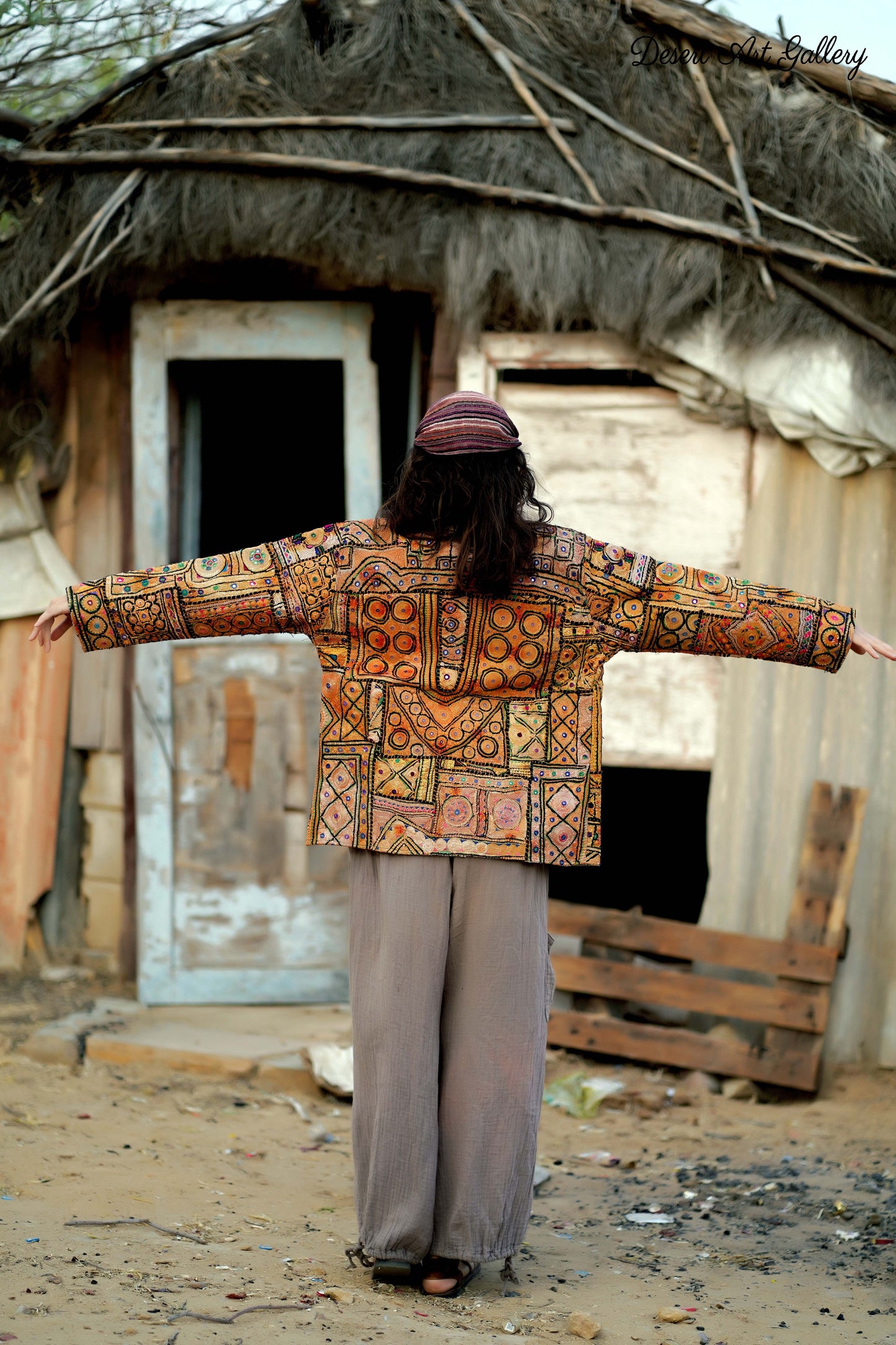 Mukka Embroidery Zari Jacket