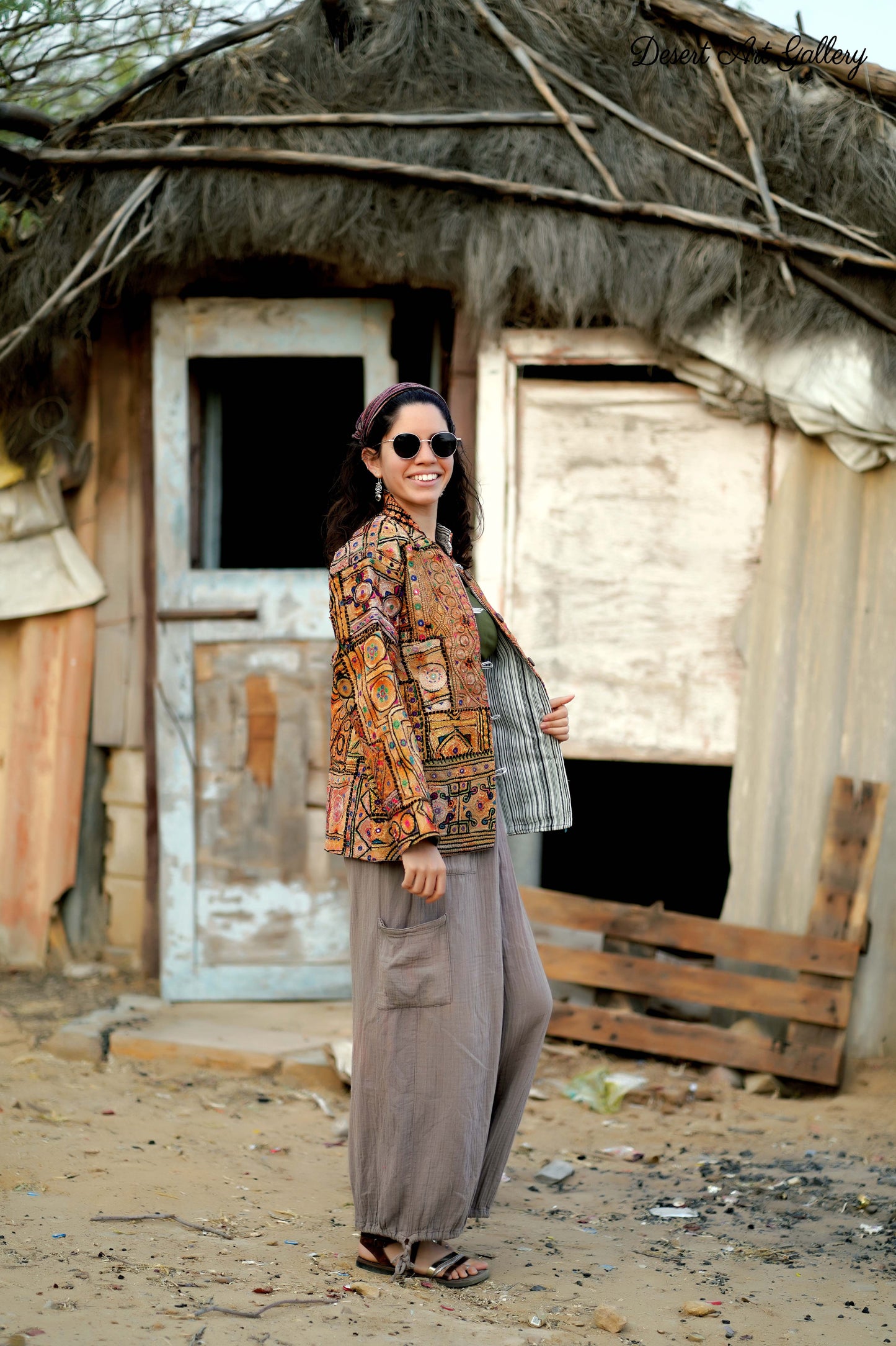 Mukka Embroidery Zari Jacket