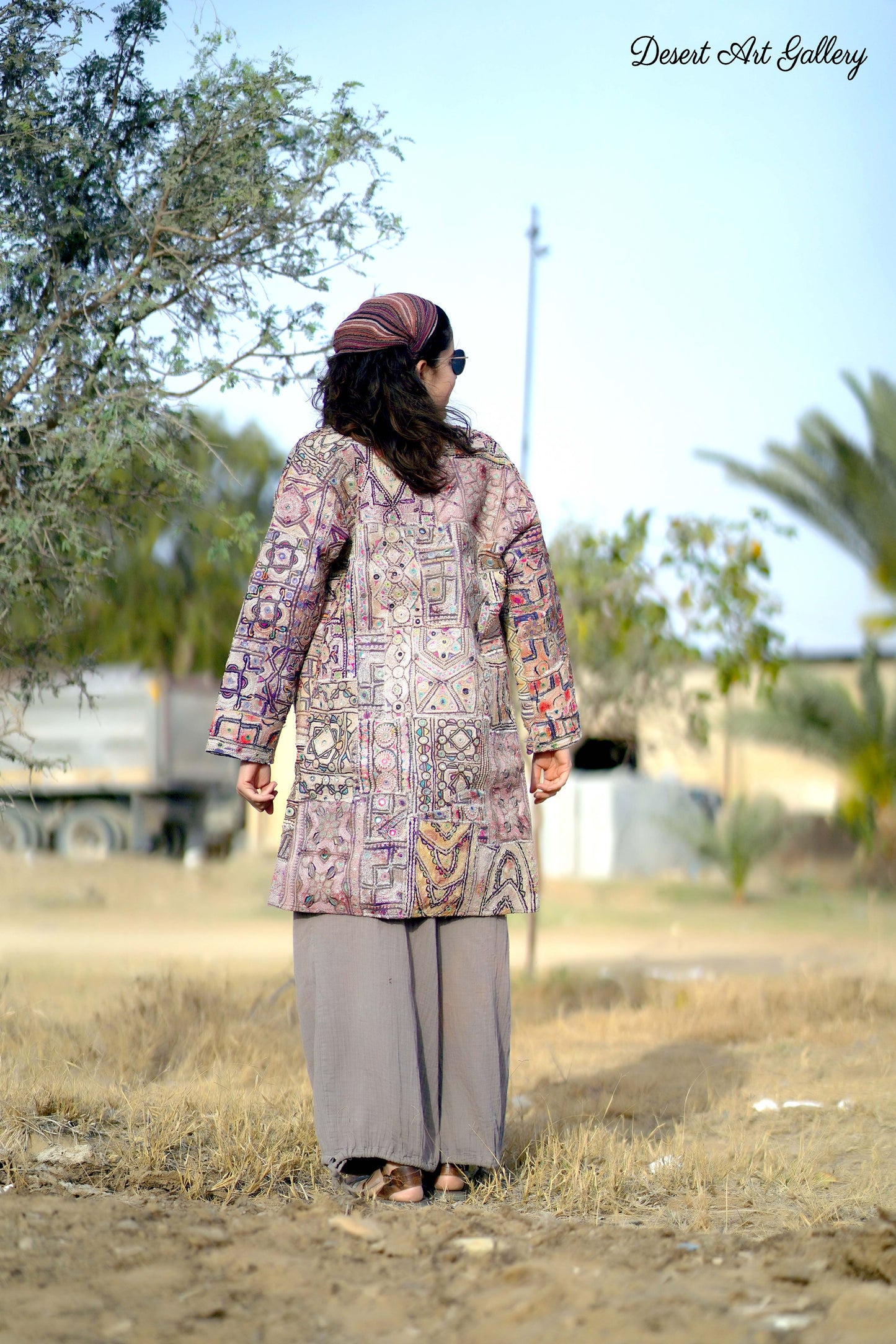 Mukka Embroidery Zari Long Jacket