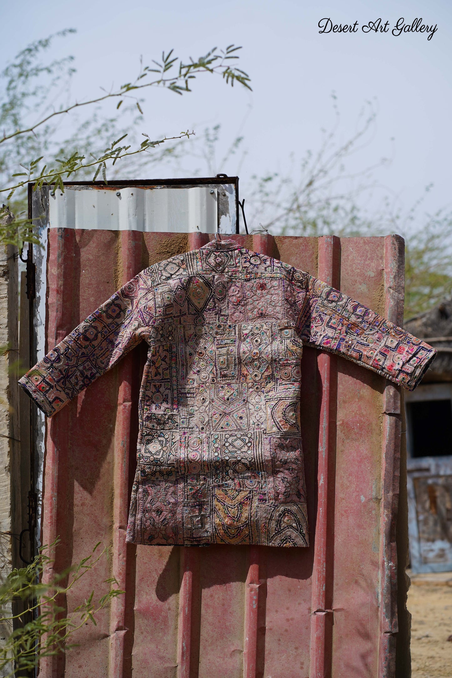 Mukka Embroidery Zari Long Jacket