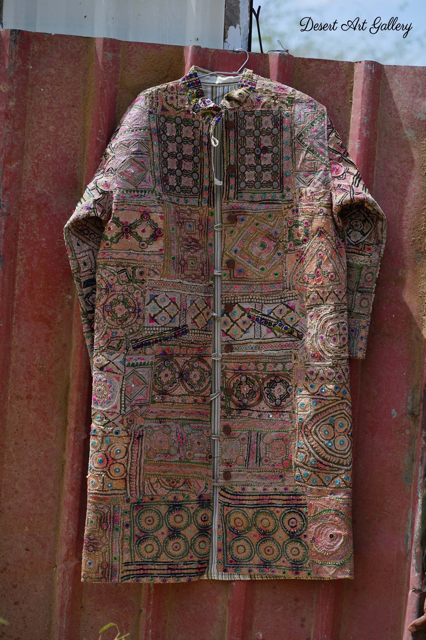 Mukka Embroidery Zari Long Jacket