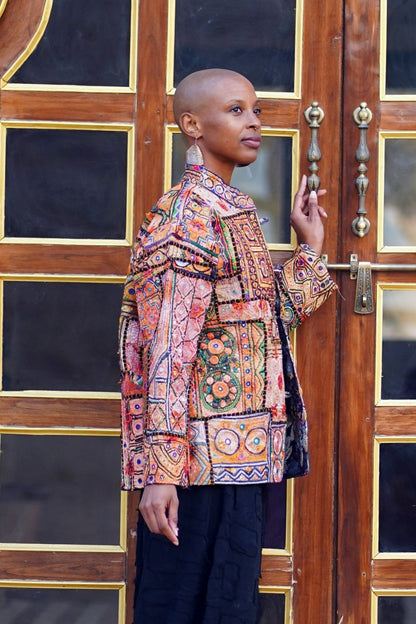 Mukka Embroidery Zari Jacket