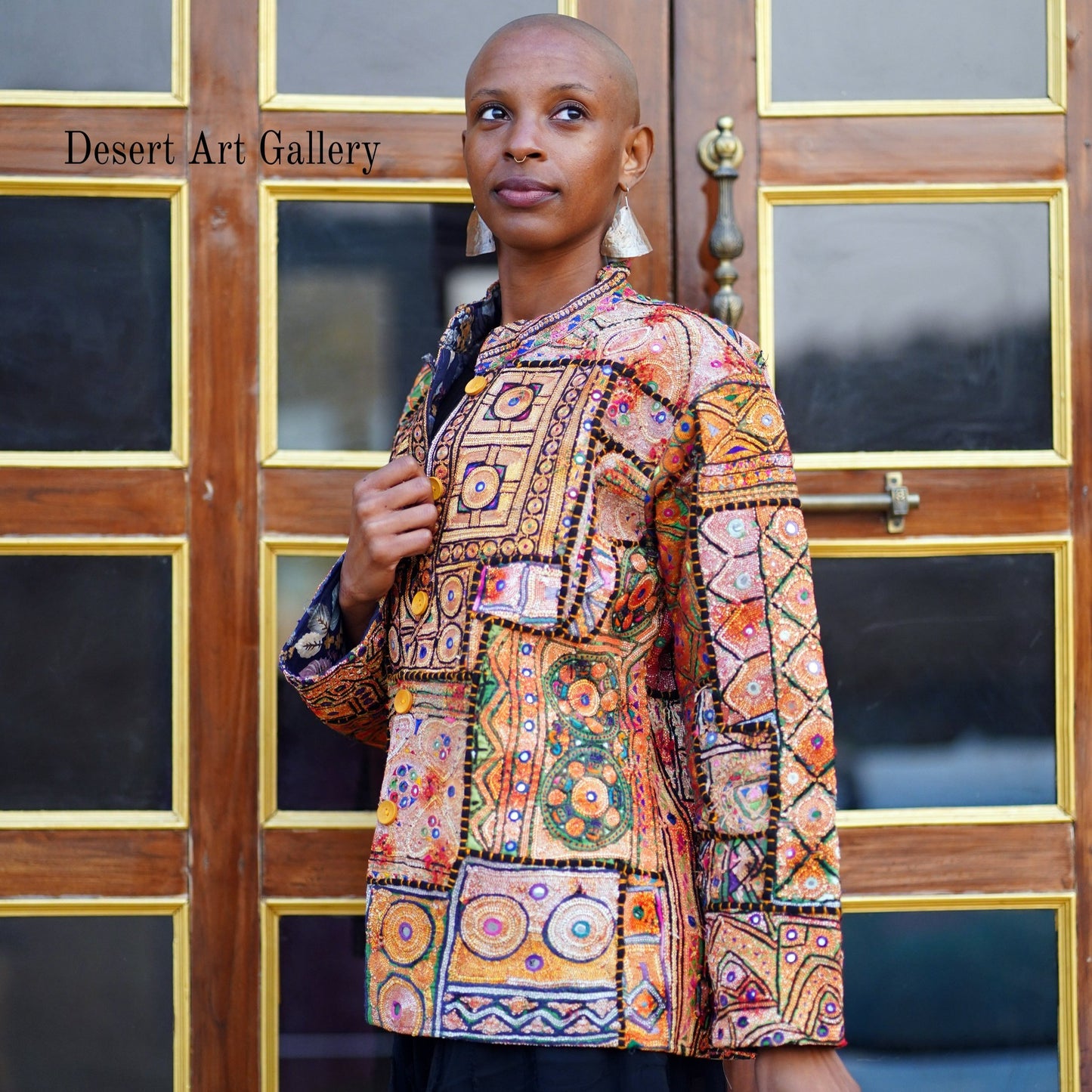 Mukka Embroidery Zari Jacket